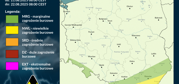 Prognoza burzowa na 21.08.2025 i noc z 21/22.08.2025