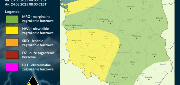 Prognoza burzowa na 23.08.2025 i noc z 23/24.08.2025