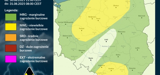 Prognoza burzowa na 30.08.2025 i noc z 30/31.08.2025 [AKTUALIZACJA]