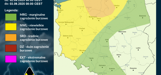 Prognoza burzowa na 2.09.2025 i noc z 2/3.09.2025