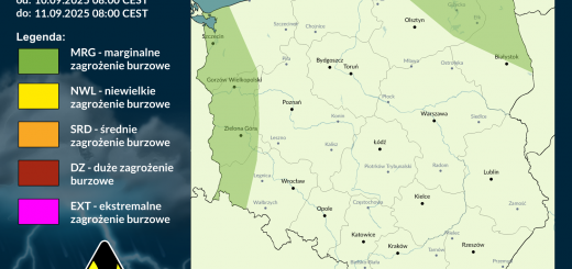 Prognoza burzowa na 10.09.2025 i noc z 10/11.09.2025
