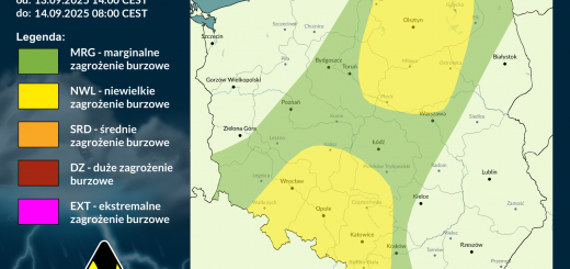 Prognoza burzowa na 13.09.2025 i noc z 13/14.09.2025 [AKTUALIZACJA]