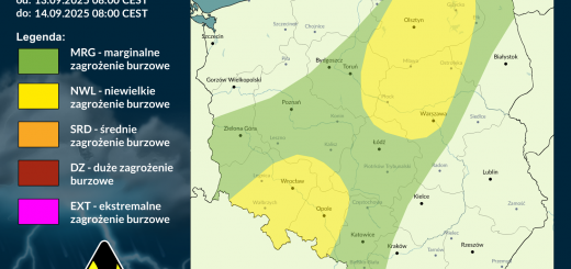 Prognoza burzowa na 13.09.2025 i noc z 13/14.09.2025