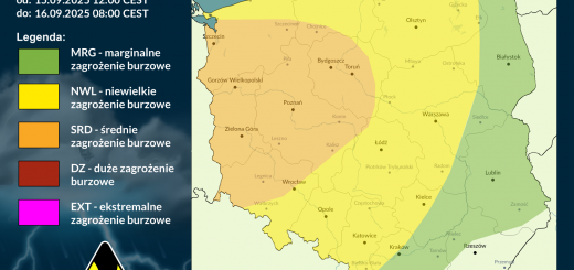 Prognoza burzowa na 15.09.2025 i noc z 15/16.09.2025 [AKTUALIZACJA]