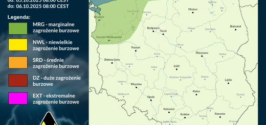 Prognoza burzowa na 5.10.2025 i noc z 5/6.10.2025