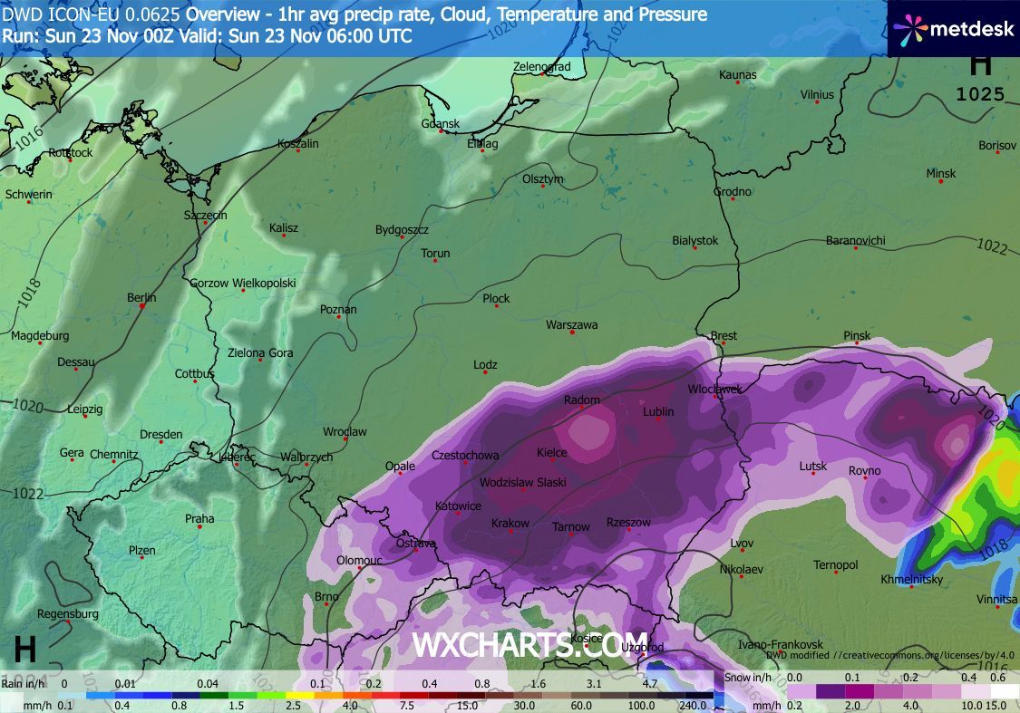 Komentarz synoptyczny — 23 listopada 2025