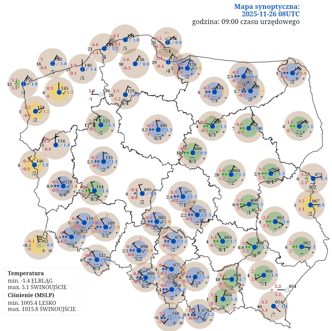 Komentarz synoptyczny 26 listopada 2025