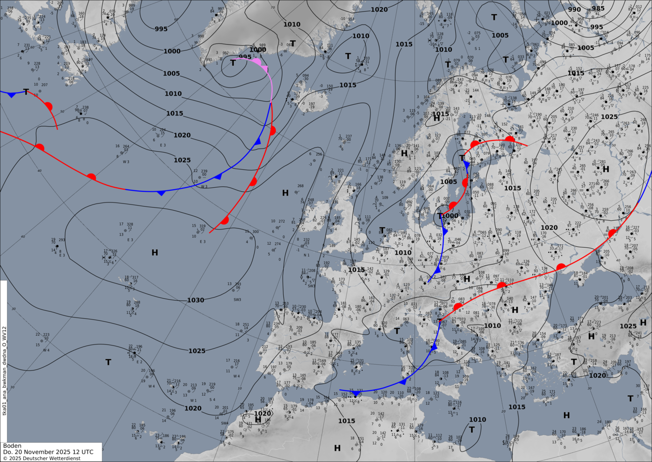 Komentarz synoptyczny — 20 listopada 2025