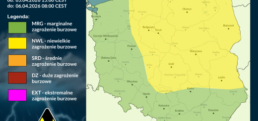 Prognoza burzowa na 5.04.2026 i noc z 5/6.04.2026 [AKTUALIZACJA]
