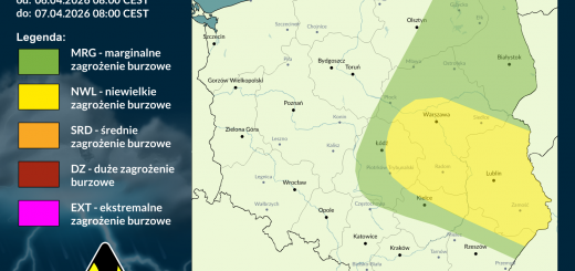 Prognoza burzowa na 6.04.2026 i noc z 6/7.04.2026