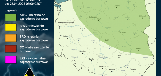 Prognoza burzowa na 25.04.2026 i noc z 25/26.04.2026