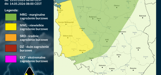 Prognoza burzowa na 13.05.2026 i noc z 13/14.05.2026 [AKTUALIZACJA]