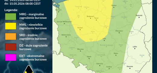 Prognoza burzowa na 14.05.2026 i noc z 14/15.05.2026