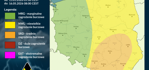 Prognoza burzowa na 15.05.2026 i noc z 15/16.05.2026 [AKTUALIZACJA]
