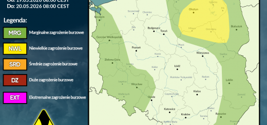 Prognoza burzowa na 19.05.2026 i noc z 19/20.05.2026
