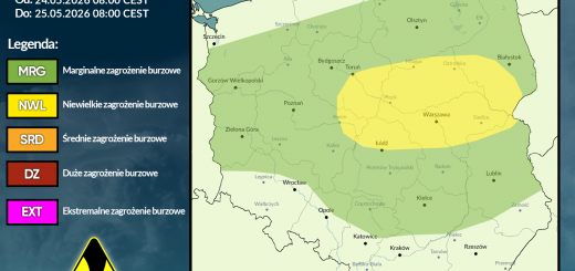 Prognoza burzowa na 24.05.2026 i noc z 24/25.05.2026