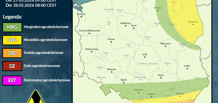 Prognoza burzowa na 27.05.2026 i noc z 27/28.05.2026 [AKTUALIZACJA]