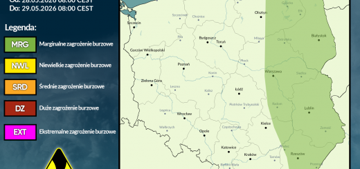 Prognoza burzowa na 28.05.2026 i noc z 28/29.05.2026