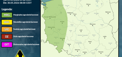 Prognoza burzowa na 29.05.2026 i noc z 29/30.05.2026
