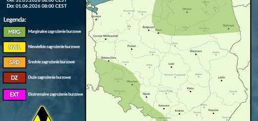 Prognoza burzowa na 31.05.2026 i noc z 31.05/1.06.2026