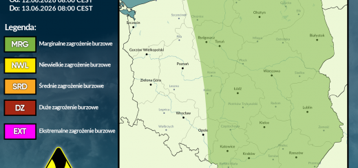 Prognoza burzowa 12.06.2026 i noc z 12/13.06.2026