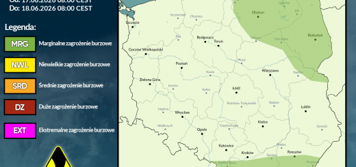 Prognoza burzowa na 17.06.2026 i noc z 17/18.06.2026