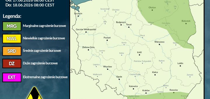 Prognoza burzowa na 17.06.2026 i noc z 17/18.06.2026