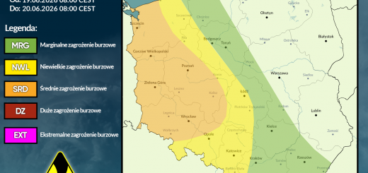 Prognoza burzowa na 19.06.2026 i noc z 19/20.06.2026