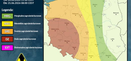 Prognoza burzowa na 20.06.2026 i noc z 20/21.06.2026 [AKTUALIZACJA]