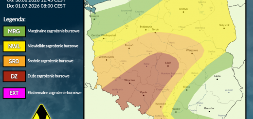 Prognoza burzowa na 30.06.2026 i noc z 30.06/1.07.2026 [AKTUALIZACJA]