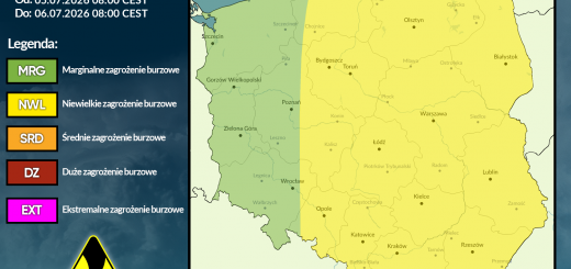 Prognoza burzowa na 05.07.2026 i noc z 5/6.07.2026