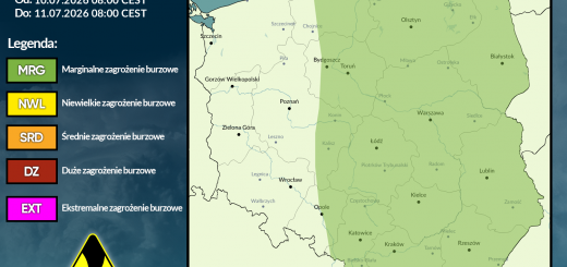 Prognoza burzowa na 10.07.2026 i noc z 10/11.07.2026
