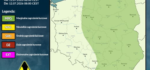 Prognoza burzowa na 11.07.2026 i noc z 11/12.07.2026