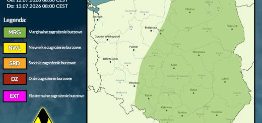 Prognoza burzowa na 12.07.2026 i noc z 12/13.07.2026