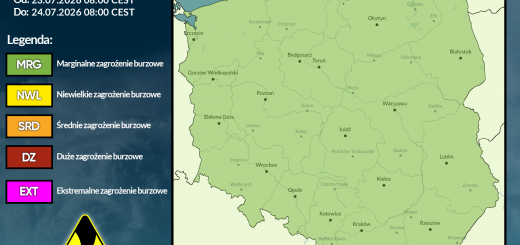 Prognoza burzowa na 23.07.2026 i noc z 23/24.07.2026