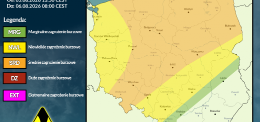 Prognoza burzowa na 5.08.2026 i noc z 5/6.08.2026 [AKTUALIZACJA]