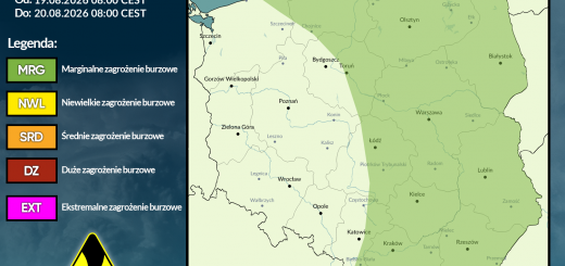 Prognoza burzowa na 18.08.2026 i noc z 18/19.08.2026