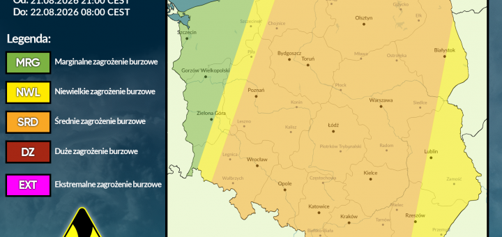 Prognoza burzowa na 21.08.2026 i noc z 21/22.08.2026