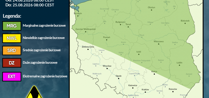 Prognoza burzowa na 24.08.2026 i noc z 24/25.08.2026