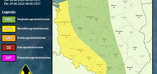 Prognoza burzowa na 28.08.2026 i noc z 28/29.08.2026