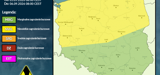 Prognoza burzowa na 5.09.2026 i noc z 5/6.09.2026