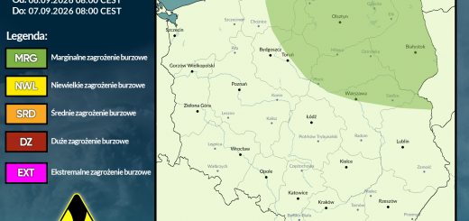 Prognoza burzowa na 6.09.2026 i noc z 6/7.09.2026