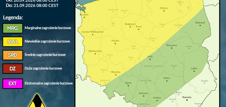 Prognoza burzowa na 20.09.2026 i noc z 20/21.09.2026