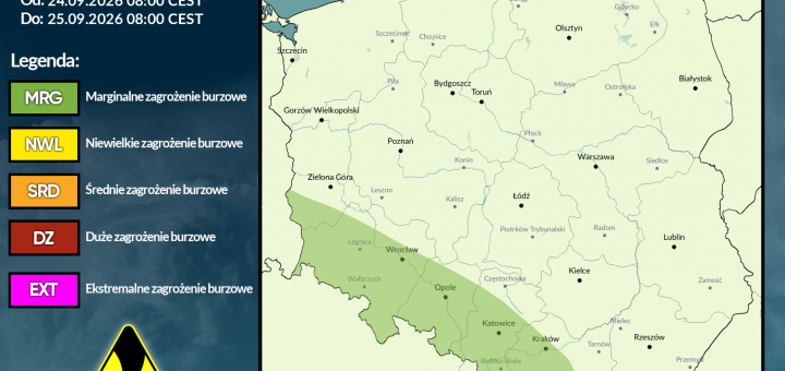 Prognoza burzowa na 24.09.2026 i noc z 24/25.09.2026