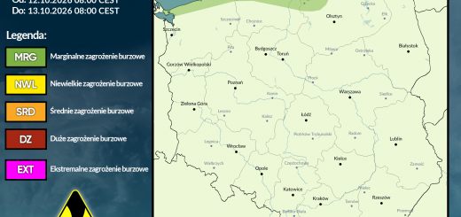 Prognoza burzowa na 12.10.2026 i noc z 12/13.10.2026